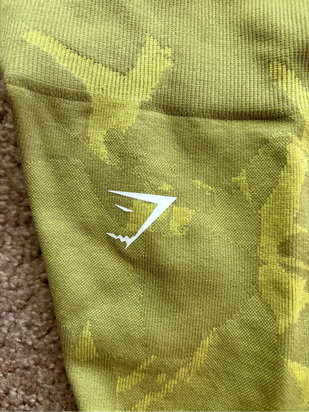 Gymshark Adapt Seamless Camo Savannah Griffin Green Active Tight Bike Shorts XS - Picture 5 of 8